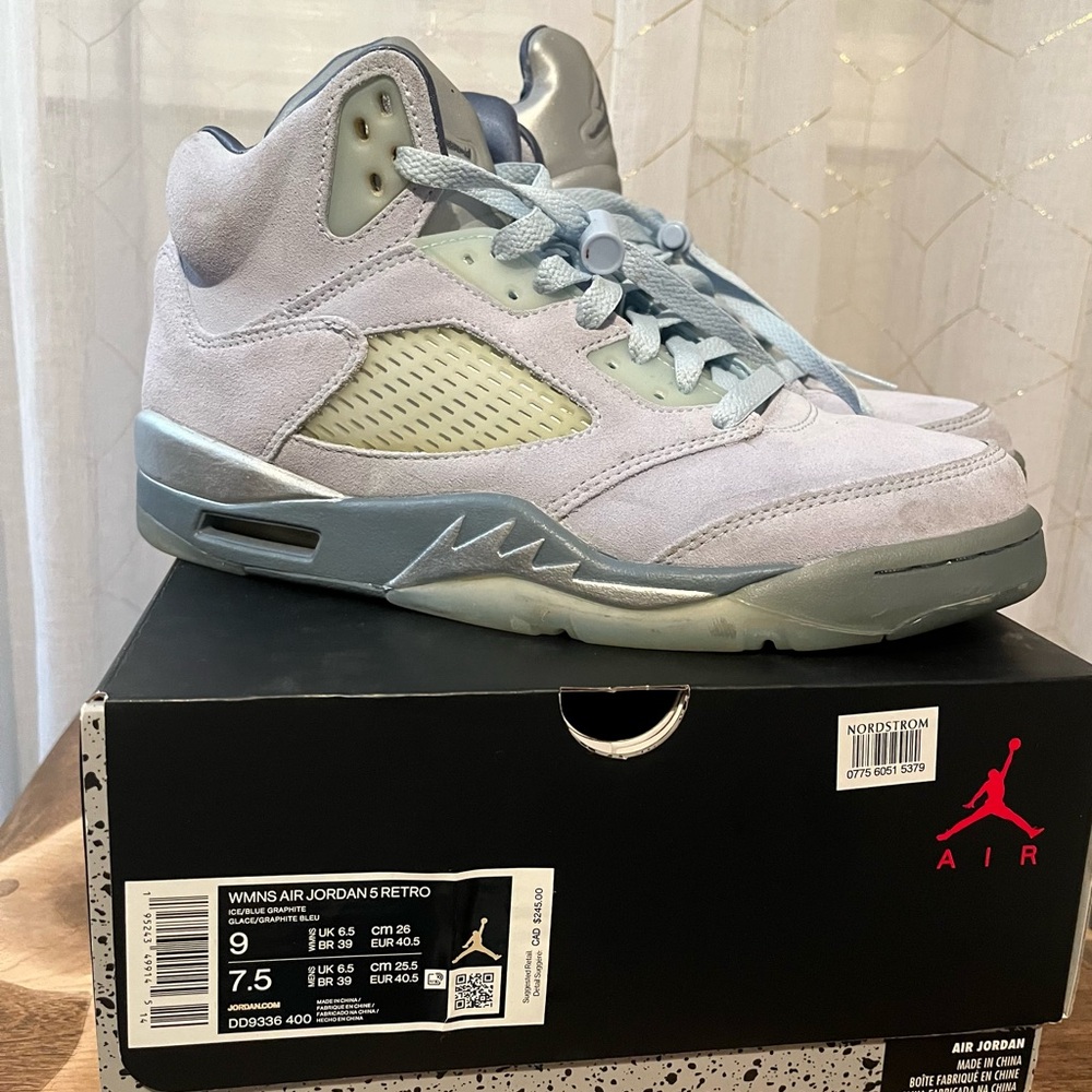 Air Jordan 5 Retro Ice Blue – Women’s Size 9W/7.5Men – Excellent Condition